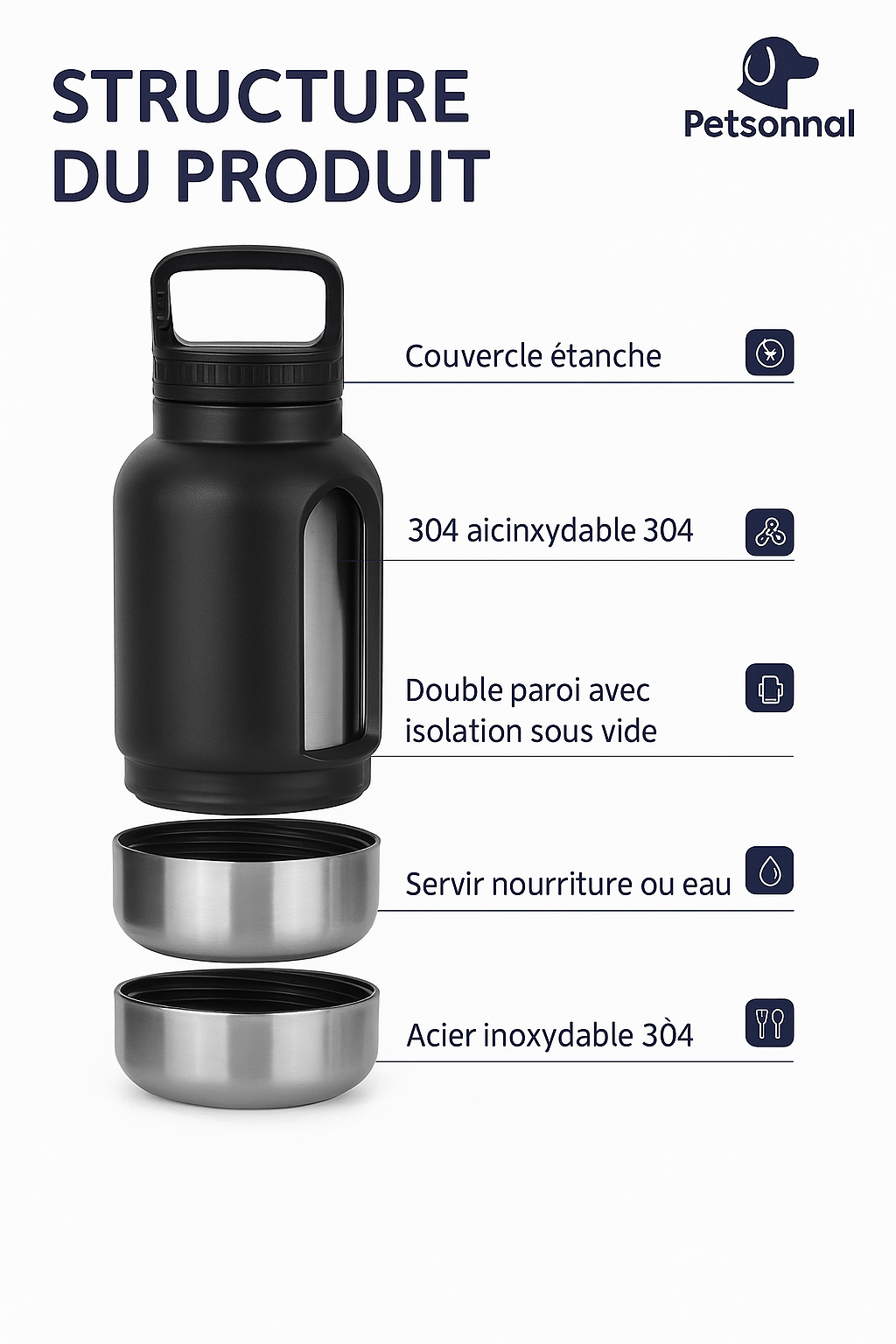 Travel Gamelle - Gourde 3 in 1