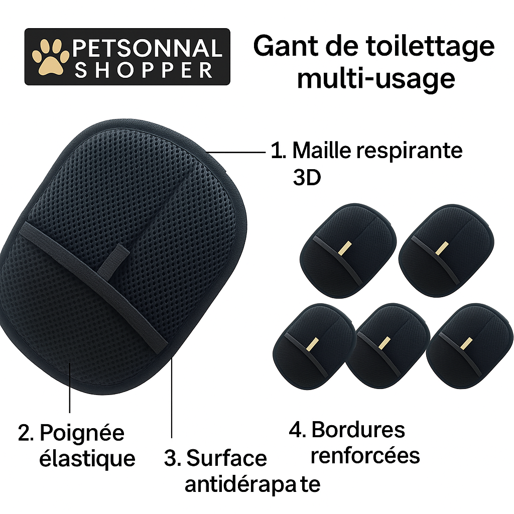Gants de Toilettage Magiques™ – Fini les poils en Un Geste !